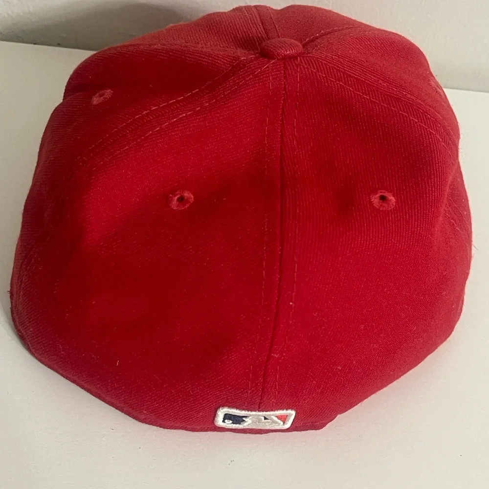 VTG Los Angeles Angels New Era Official Red Kids Baseball‎ Cap Size 7 3/8